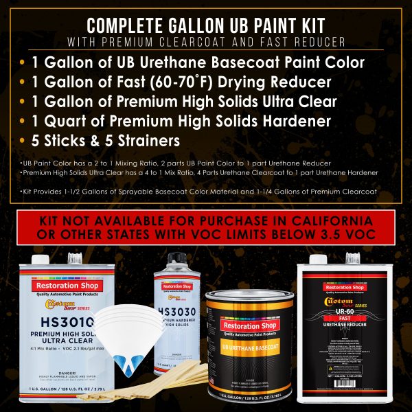 British Racing Green Metallic - Urethane Basecoat with Premium Clearcoat Auto Paint - Complete Fast Gallon Paint Kit - Professional Automotive Coating Online now - Image 2