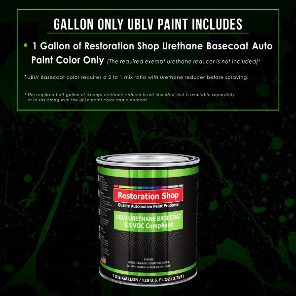 Jet Black (Gloss) - LOW VOC Urethane Basecoat Auto Paint - Gallon Paint Color Only - Professional High Gloss Automotive, Car, Truck Refinish Coating Sale - Image 2