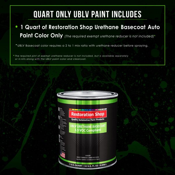 Antique Gold Metallic - LOW VOC Urethane Basecoat Auto Paint - Quart Paint Color Only - Professional High Gloss Automotive Coating Cheap - Image 2