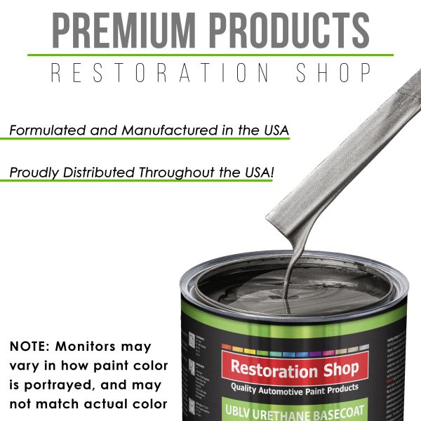 Chop Top Silver Metallic - LOW VOC Urethane Basecoat Auto Paint - Quart Paint Color Only - Professional High Gloss Automotive Coating Online - Image 4