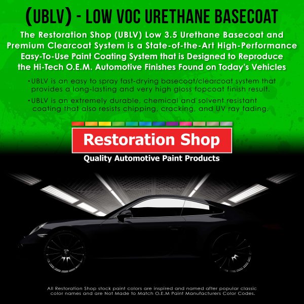 Antique Gold Metallic - LOW VOC Urethane Basecoat Auto Paint - Quart Paint Color Only - Professional High Gloss Automotive Coating Cheap - Image 3