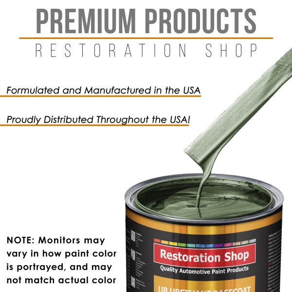 Fern Green Metallic - Urethane Basecoat with Clearcoat Auto Paint - Complete Fast Gallon Paint Kit - Professional Gloss Automotive Car Truck Coating Sale - Image 4