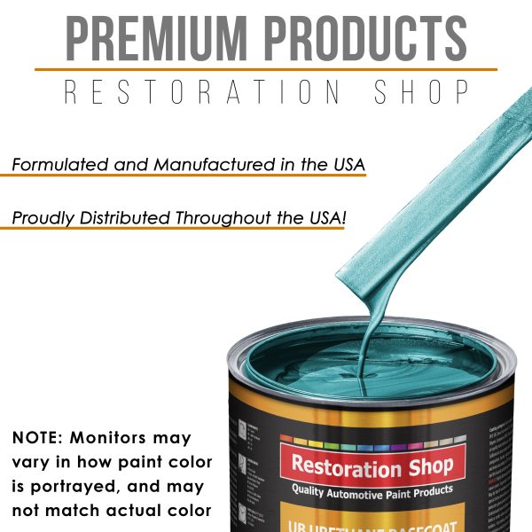 Aquamarine Firemist - Urethane Basecoat Auto Paint - Quart Paint Color Only - Professional High Gloss Automotive, Car, Truck Coating Supply - Image 4
