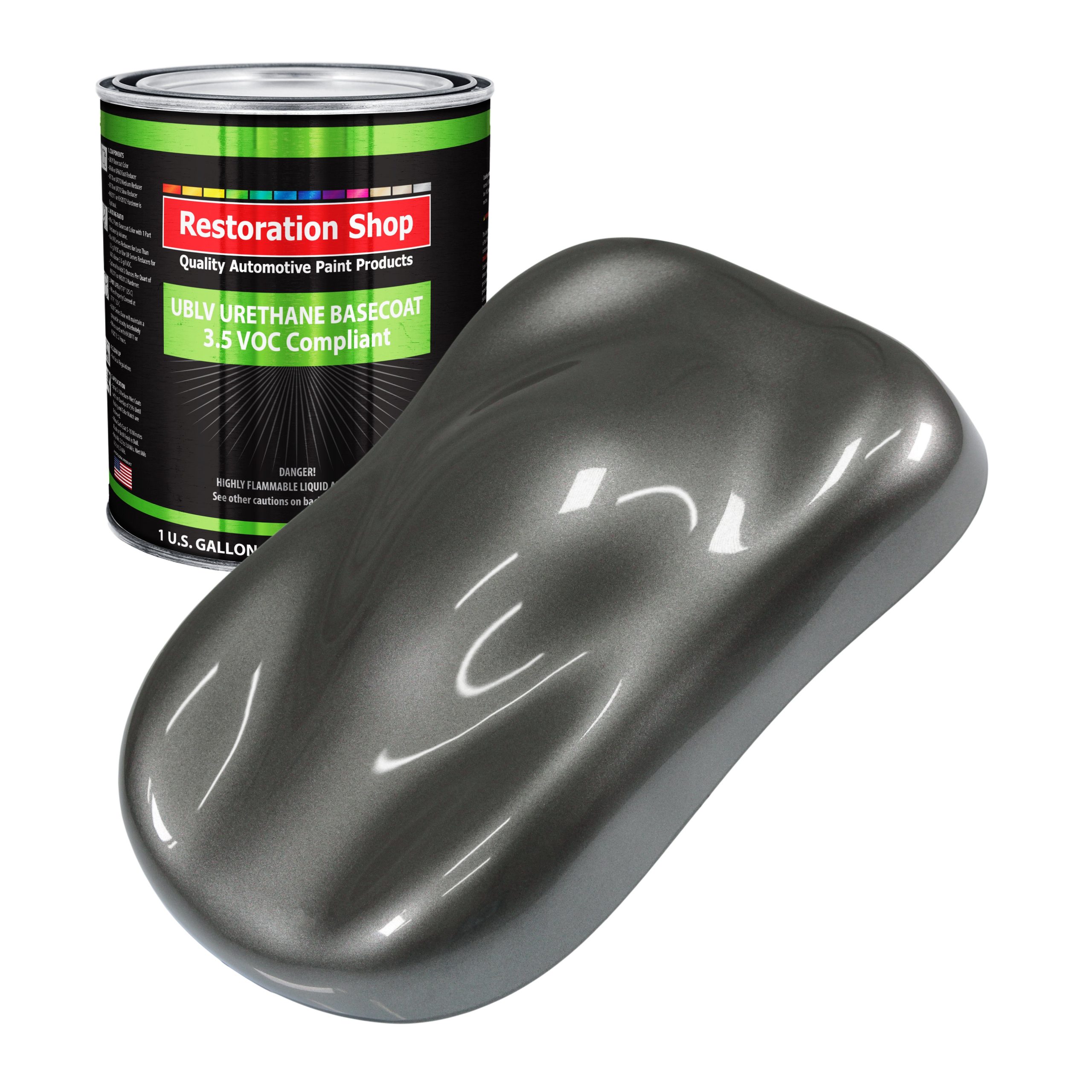 Dark Charcoal Metallic – LOW VOC Urethane Basecoat Auto Paint – Gallon Paint Color Only – Professional Gloss Automotive, Car, Truck Refinish Coating Online Hot Sale