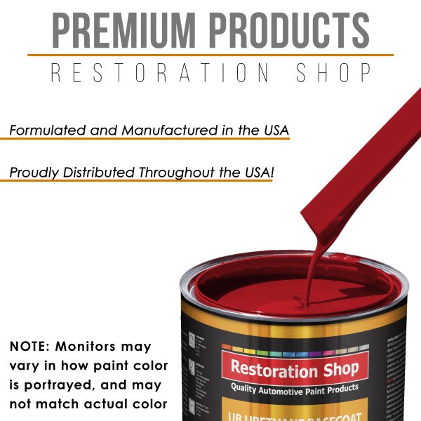 Jalapeno Bright Red - Urethane Basecoat with Clearcoat Auto Paint - Complete Fast Gallon Paint Kit - Professional Gloss Automotive Car Truck Coating Supply - Image 4