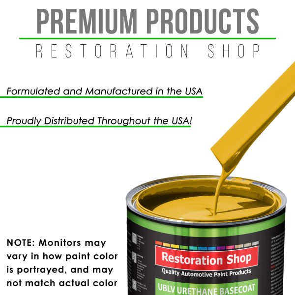 Canary Yellow - LOW VOC Urethane Basecoat Auto Paint - Gallon Paint Color Only - Professional High Gloss Automotive, Car, Truck Refinish Coating Cheap - Image 4