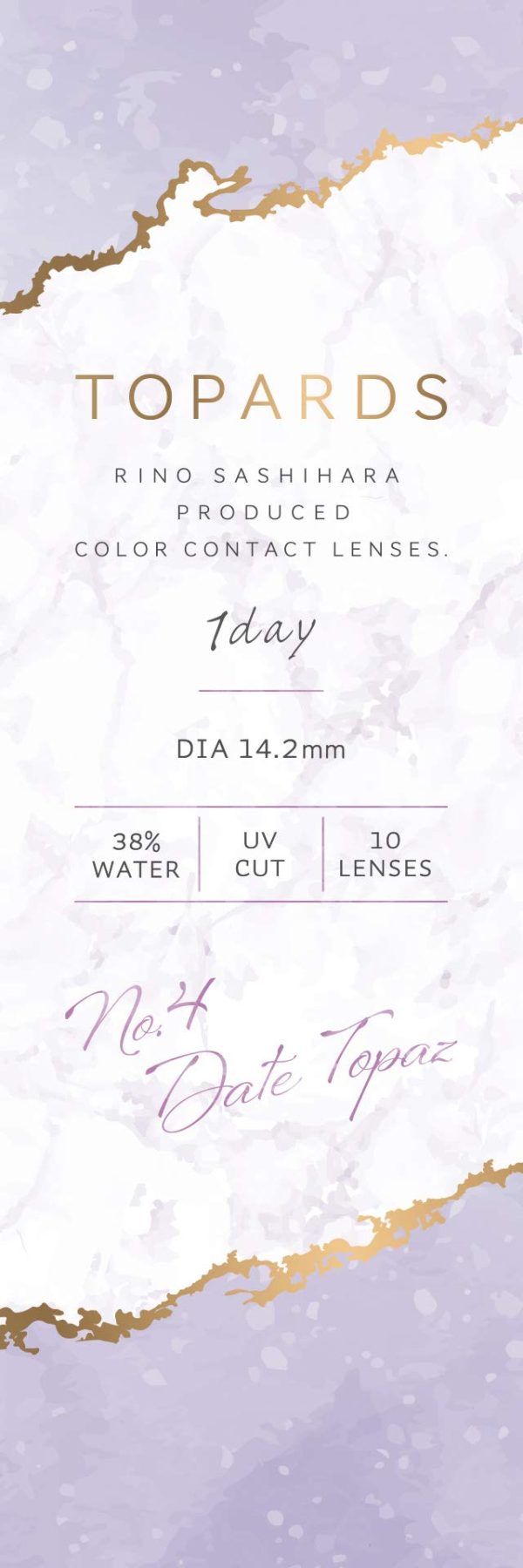 Topaz Topards 10 Sheets 2 Box Set Contact Lenses Japan Rino Sashihara Color Pwr.-2.75 One Day Date Hot on Sale