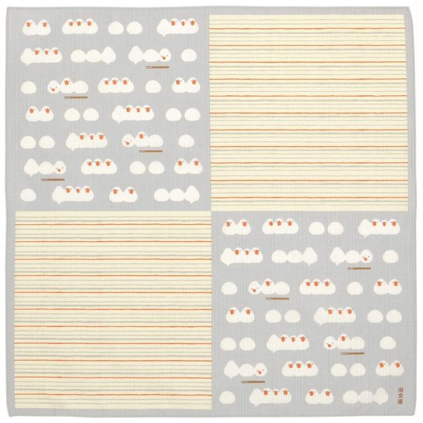 Hama Pattern Japan Oshikura Sparrow Gray Wrapping Cloth 50Cm Cheap