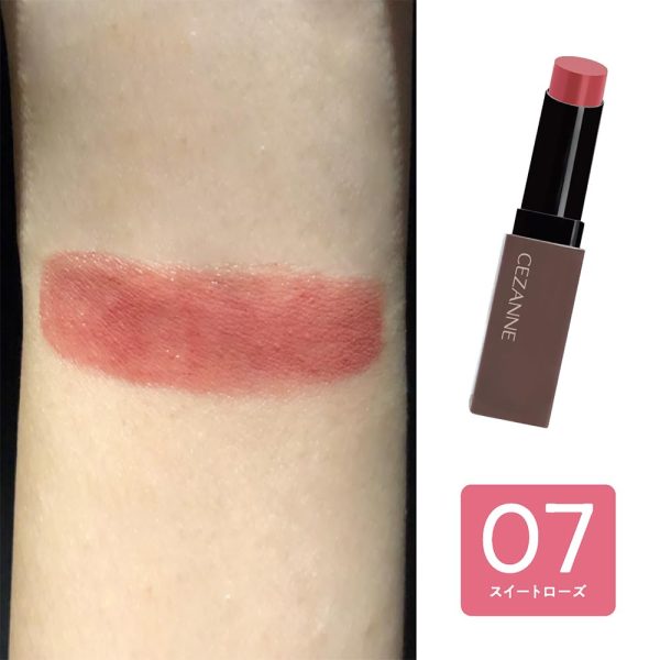 Cezanne Lip Color Shield 07 3.7g Sweet Rose Long-Lasting Gel Film Lip Color Fashion - Image 5