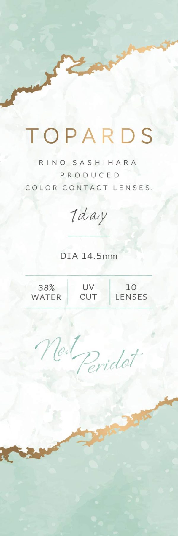 Topaz Japan One-Day Color Contact Lenses 10 Pieces Box 2 Box Set - Rino Sashihara Peridot Pwr.-1.50 Supply - Image 2
