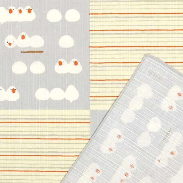 Hama Pattern Japan Oshikura Sparrow Gray Wrapping Cloth 50Cm Cheap - Image 3